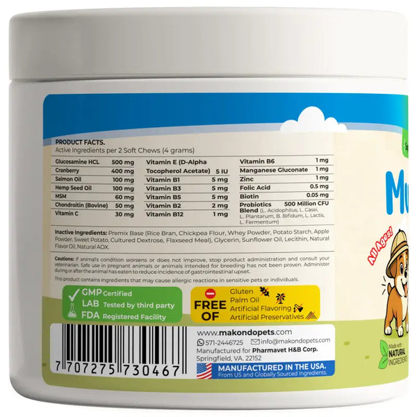 12 in 1 Multivitamin for Dogs 120 Soft Chews Makondo