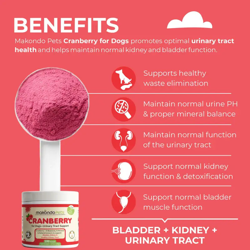 Cranberry for Dogs. Urinary Tract Support Makondo