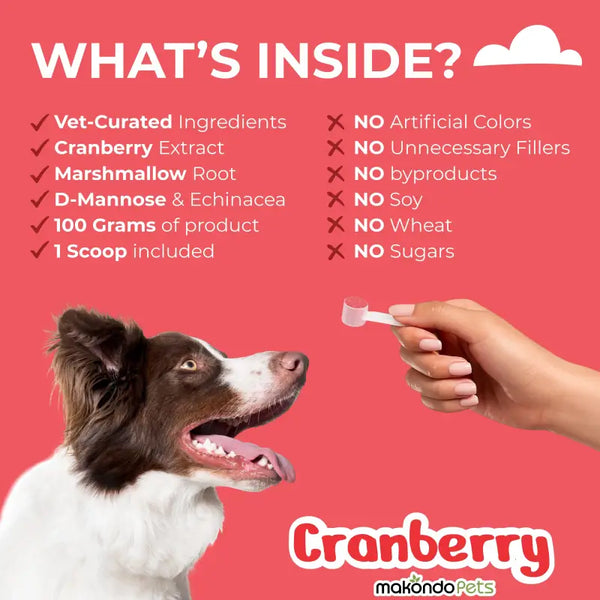 Cranberry for Dogs. Urinary Tract Support Makondo