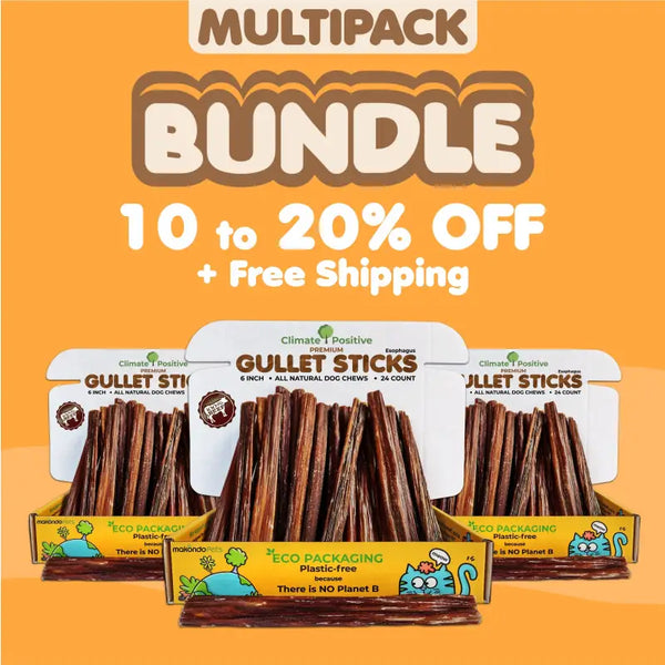 Bundle Gullet Sticks 100% Beef 6 - 3 Or 6 Pack - 3 Pack - 72