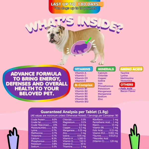 Multivitamin For Dogs & Cats. Prenatal Vitamins - Supplement