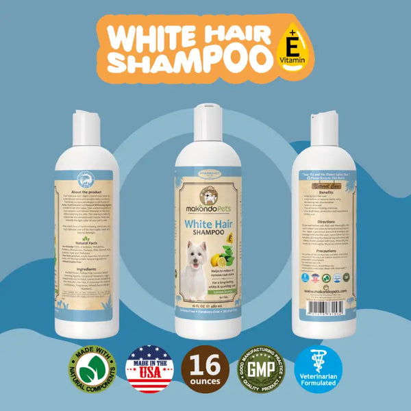 Whitening Dog Shampoo With Aloe Vera Makondo