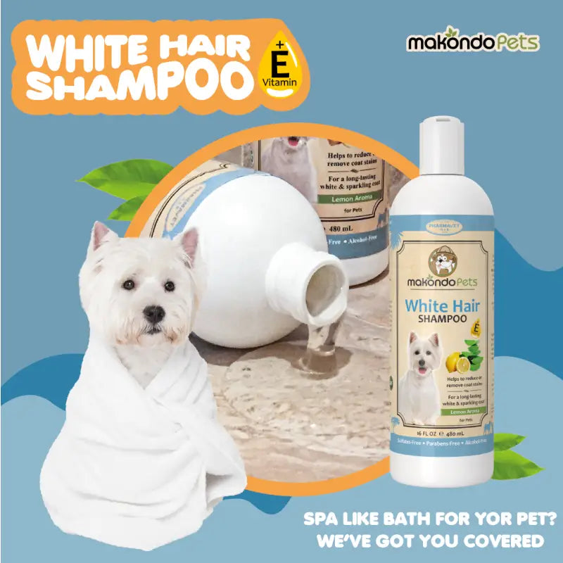 Whitening Dog Shampoo With Aloe Vera Makondo