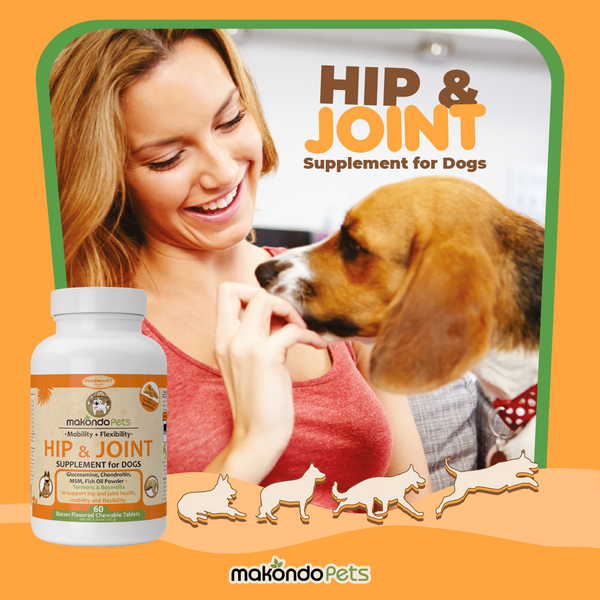 Hip and Joint Supplement for Dogs. 60 Tabs