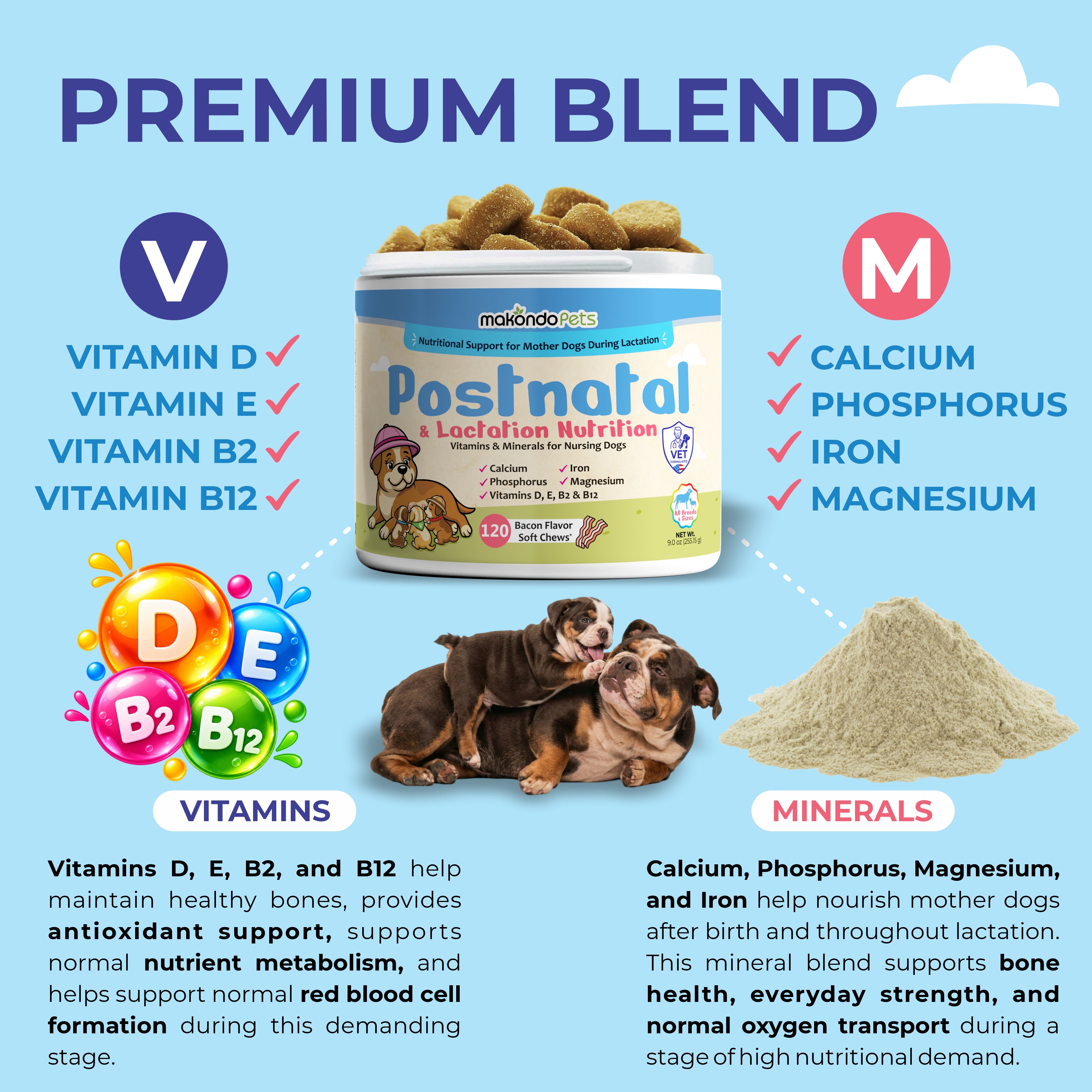 Dog Postnatal & Lactation Nutrition | 120 Soft Chews