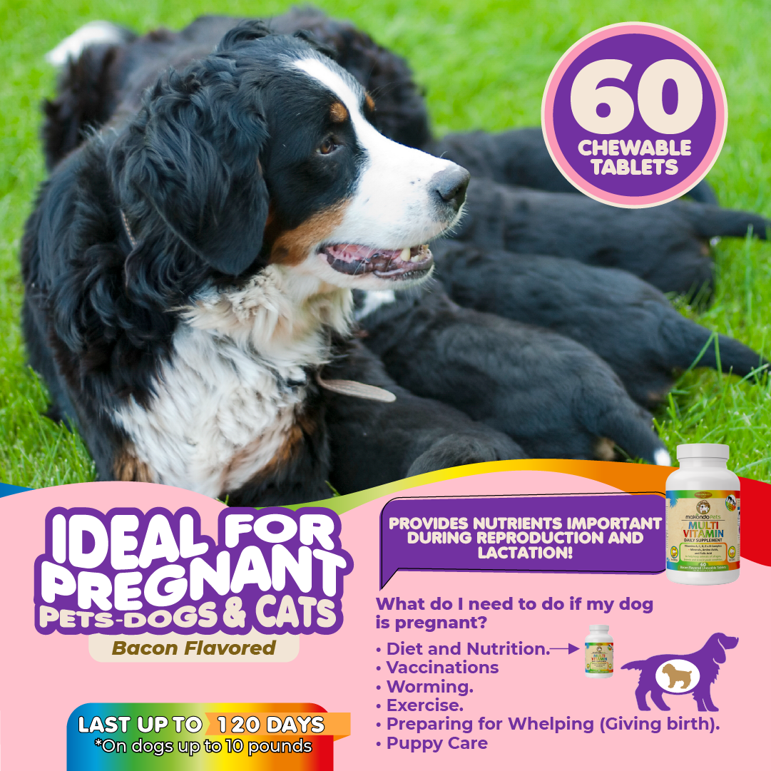 Multivitamin for Dogs & Cats. Prenatal Vitamins. 60 Tabs