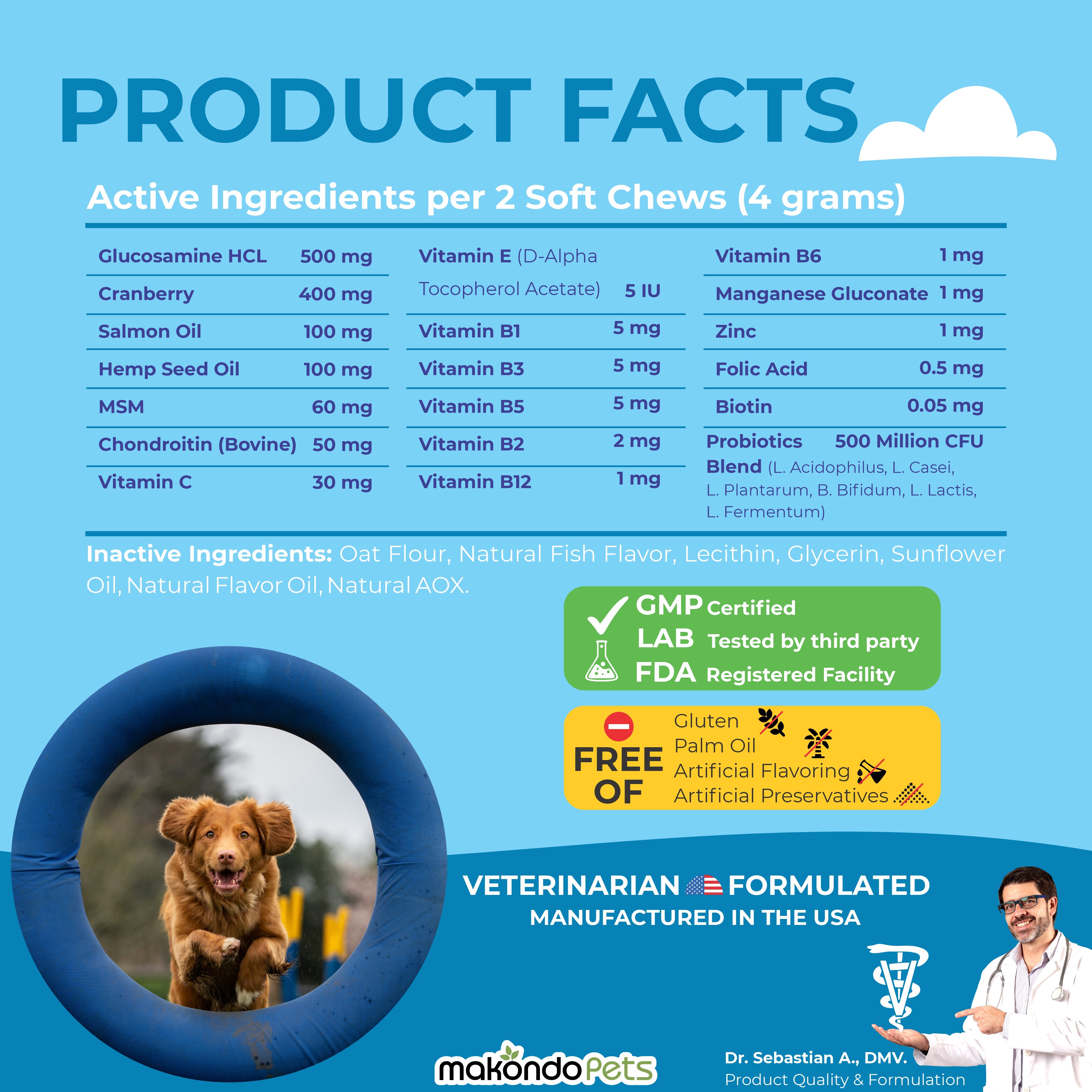 12 in 1 Multivitamin for Dogs - 120 Soft Chews