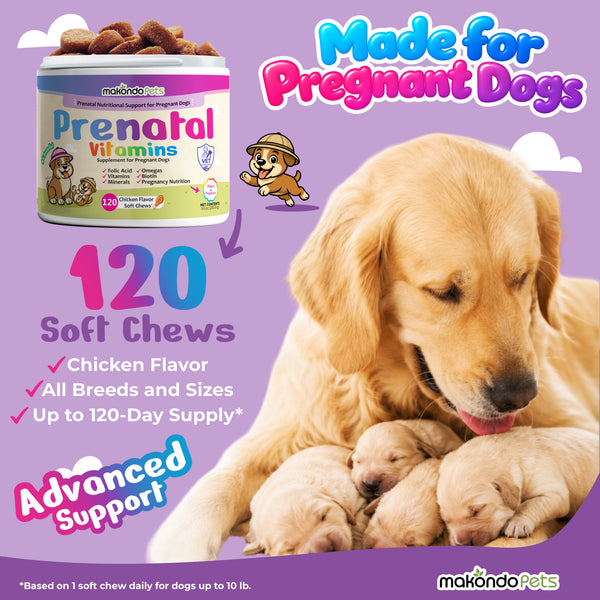 Dog Prenatal Vitamins | All Breeds | 120 Soft Chews