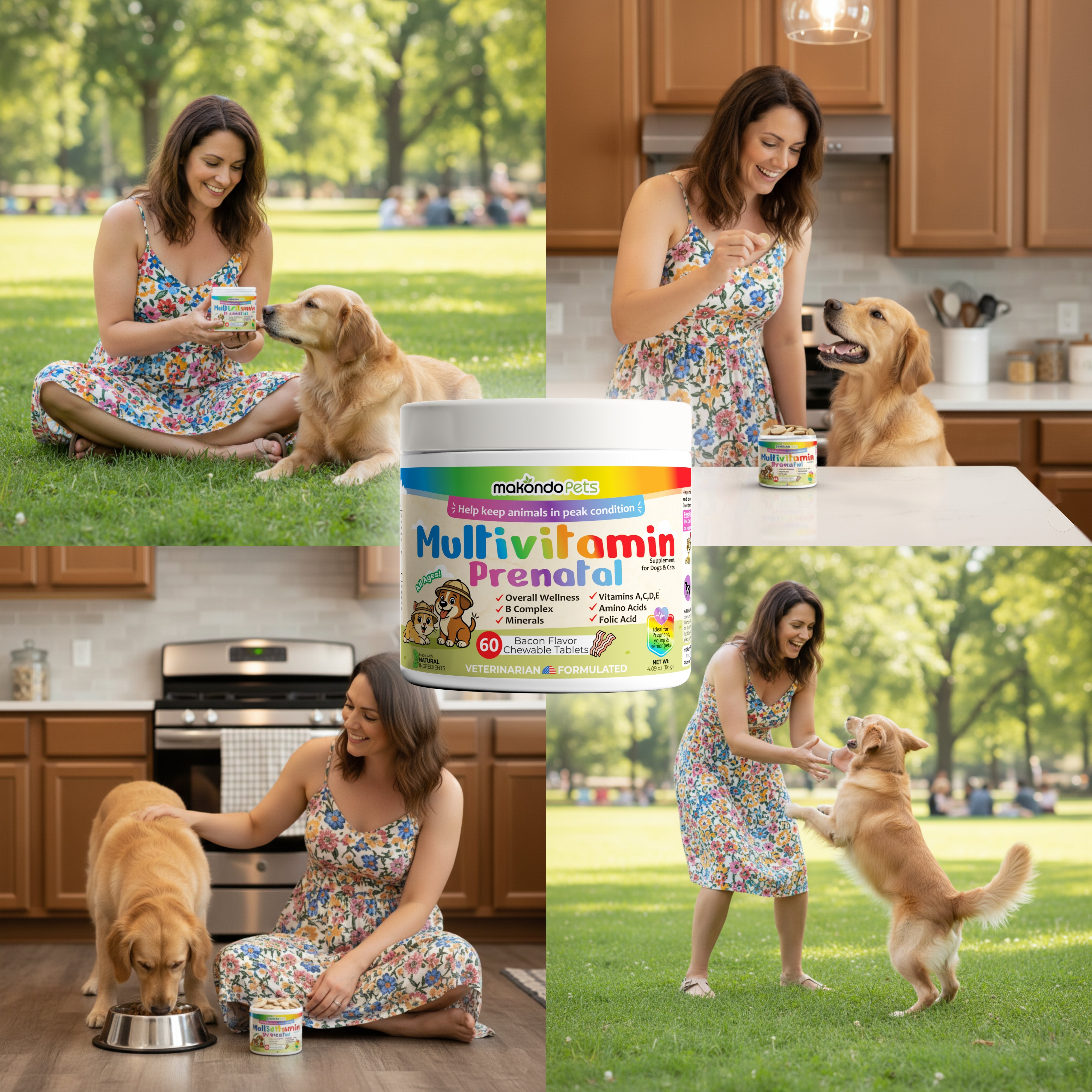 Multivitamínico para perros y gatos. Vitaminas prenatales 