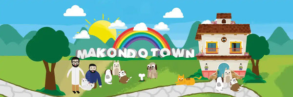 Cartoon town scene.