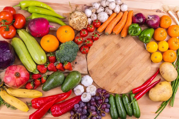 Colorful assortment of fresh produce.