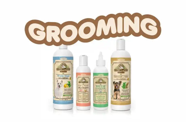 Dog grooming products.