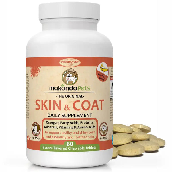 Skin And Coat Supplementfor Dogs & Cats - 60 Tablets - Pet 