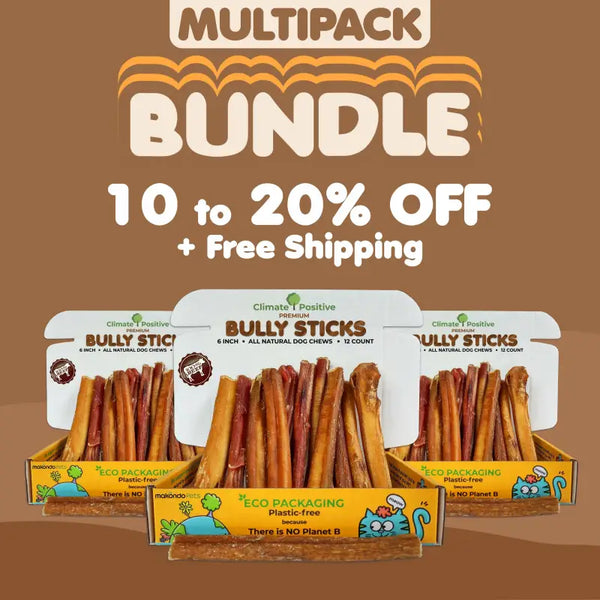 Bundle Bully Sticks - 100% Beef 6 - 3 Or 6 Pack - 3 Pack -
