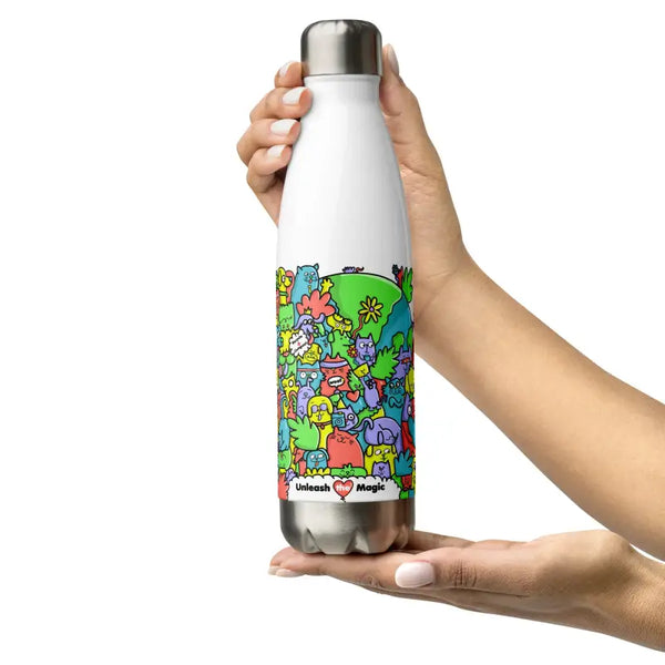 Doodles Stainless Steel Water Bottle / 17oz