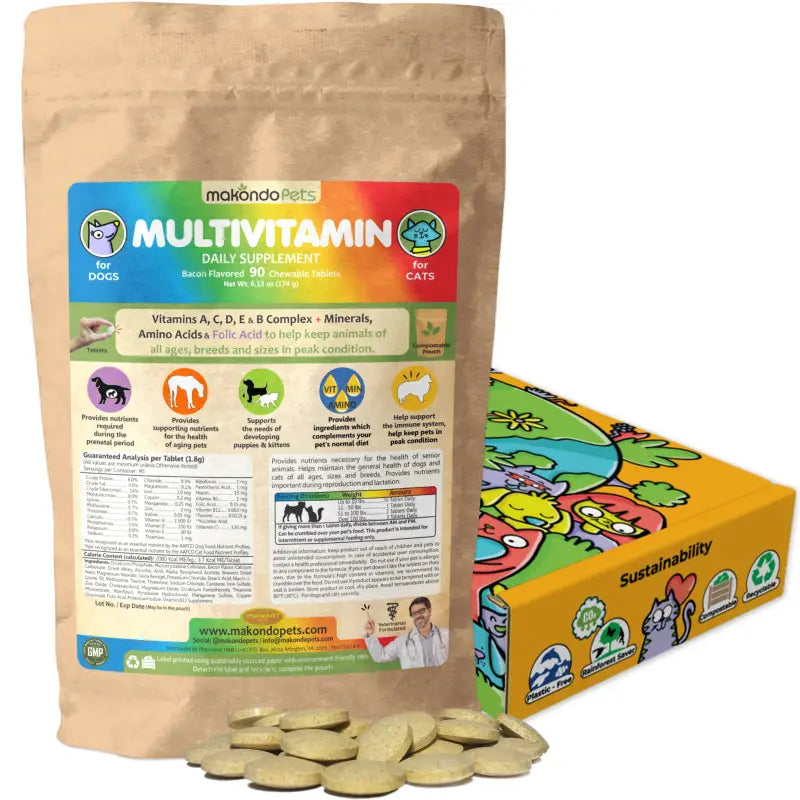 Multivitamin For Dogs And Cats - 90 Tablets - Supplement