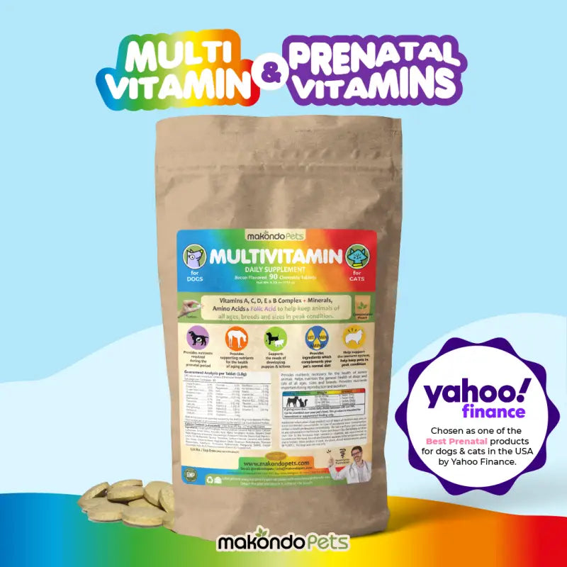 Multivitamin For Dogs & Cats. Prenatal Vitamins - Supplement