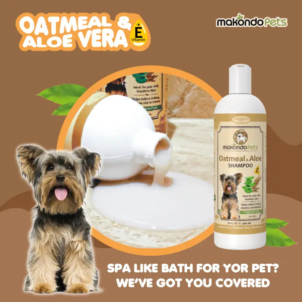 Oatmeal and aloe shampoo for dogs deals